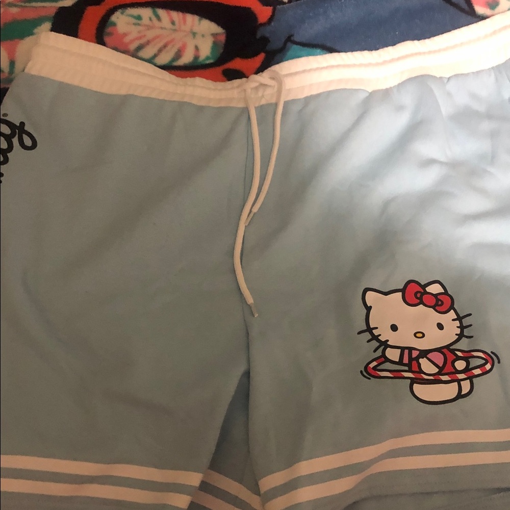 Hello Kitty Light Blue Drawstring Shorts